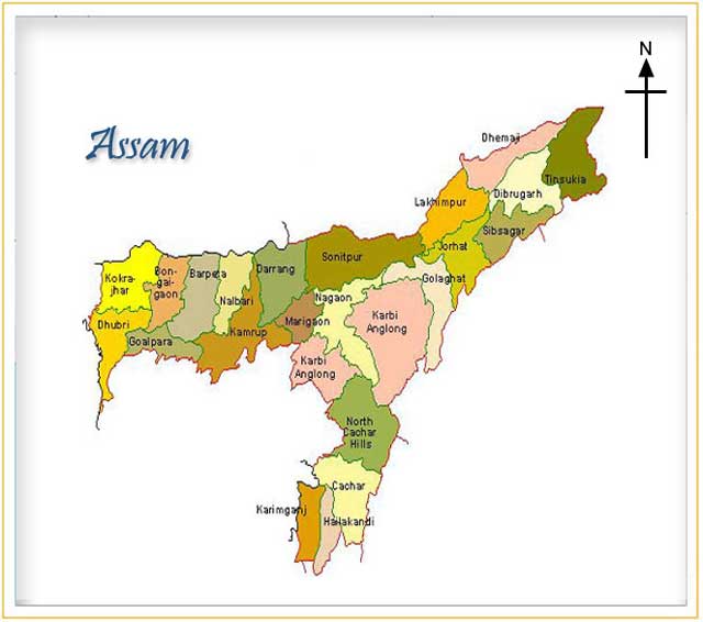 Map of Assam