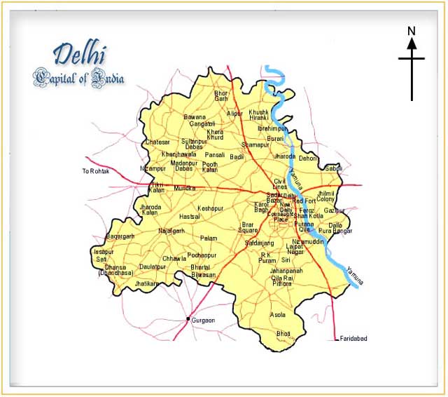Map of New Delhi