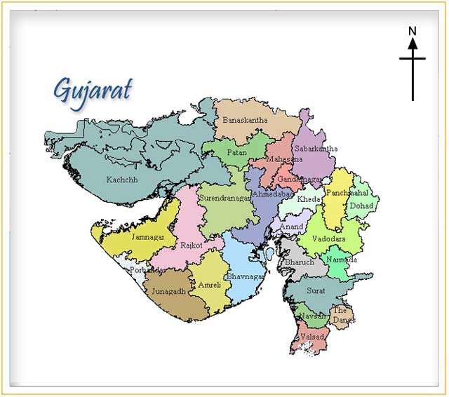 Map of Gujarat